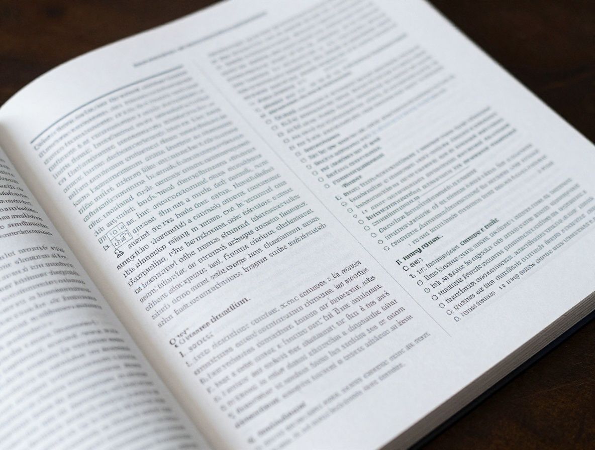 Open scientific journal with detailed text and diagrams on a clean desk, representing structured knowledge and organized information